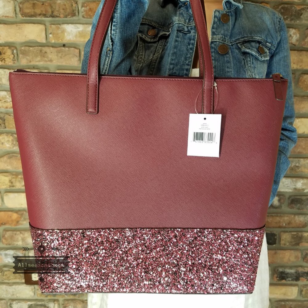 Kate spade PENNY greta court LARGE tote Cherry - Picture 6 of 9